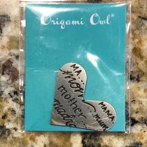 Origami Owl heart Mother plate